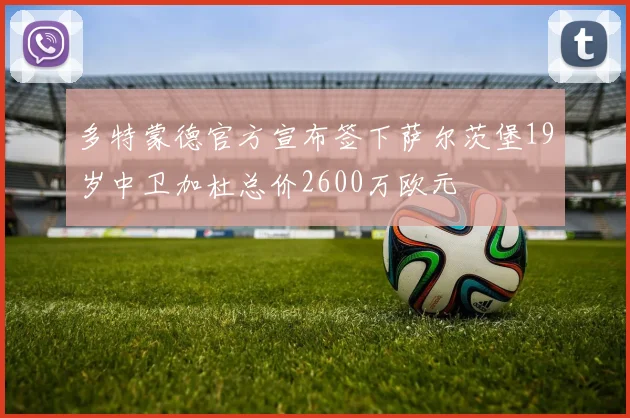 多特蒙德官方宣布签下萨尔茨堡19岁中卫加杜总价2600万欧元