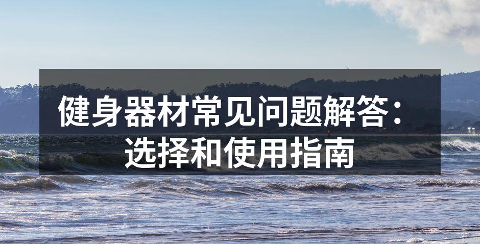 多样化的健身器材选择